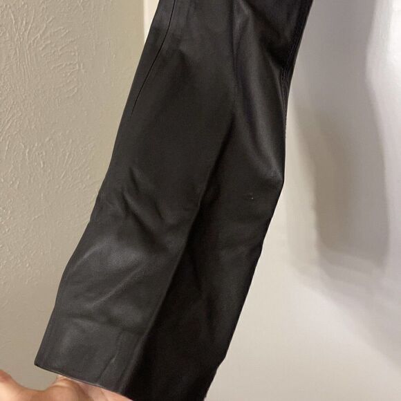 ELIE TAHARI black soft leather straight leg pants size US 2 - Picture 7 of 8